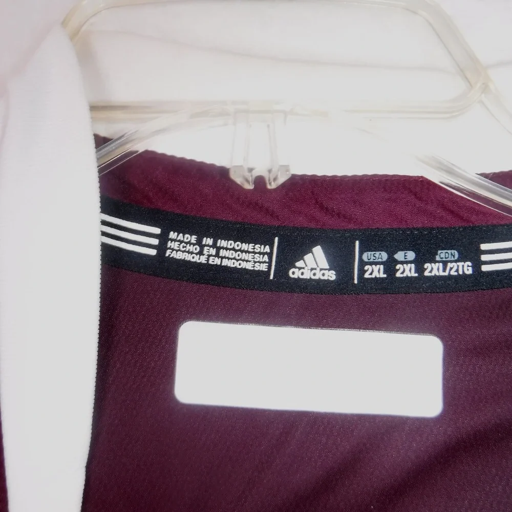 Adidas Texas A&M Aggies Quarter‎ Zip Short Sleeve Windbreaker Maroon Mens 2XL